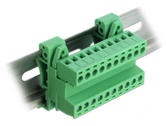 Delock Netzwerk Adapter [1x Buchsenleiste 10pol. - 1x Schraubklemmen] Grün