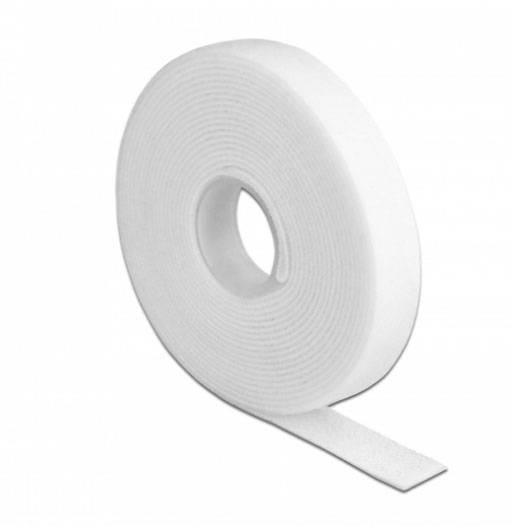 Delock 18376 Klettband (L x B) 3m x 13mm Weiß 1St.