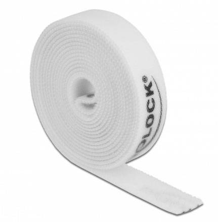 Delock 18386 Klettband (L x B) 15mm x 15mm Weiß 1St.