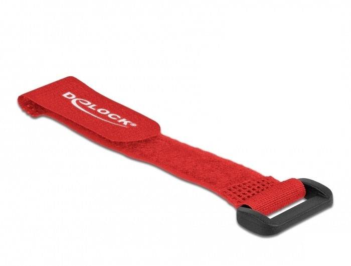 Delock Klettkabelbinder (L x B) 150mm x 20mm Rot 5St.