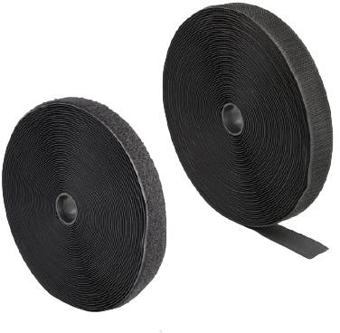 Delock 20851 Klettband zum Aufnähen Haft- und Flauschteil (L x B) 15m x 25mm Schwarz 1St.