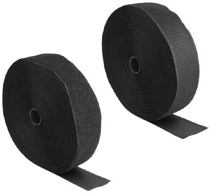 Delock 20854 Klettband zum Aufnähen Haft- und Flauschteil (L x B) 15m x 50mm Schwarz 1St.