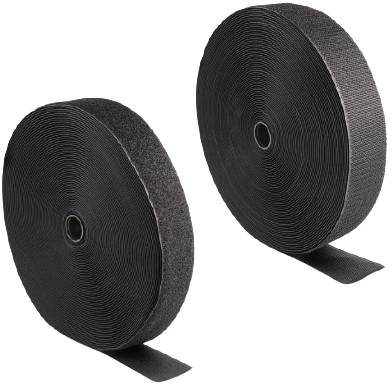 Delock 20856 Klettband zum Aufnähen Haft- und Flauschteil (L x B) 25m x 50mm Schwarz 1St.