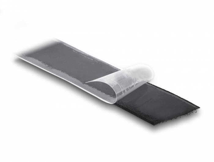 Delock 20857 Klettband zum Aufkleben (L x B) 15m x 25mm Schwarz 1St.