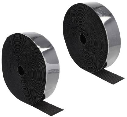 Delock 20860 Klettband zum Aufkleben (L x B) 15m x 50mm Schwarz 1St.