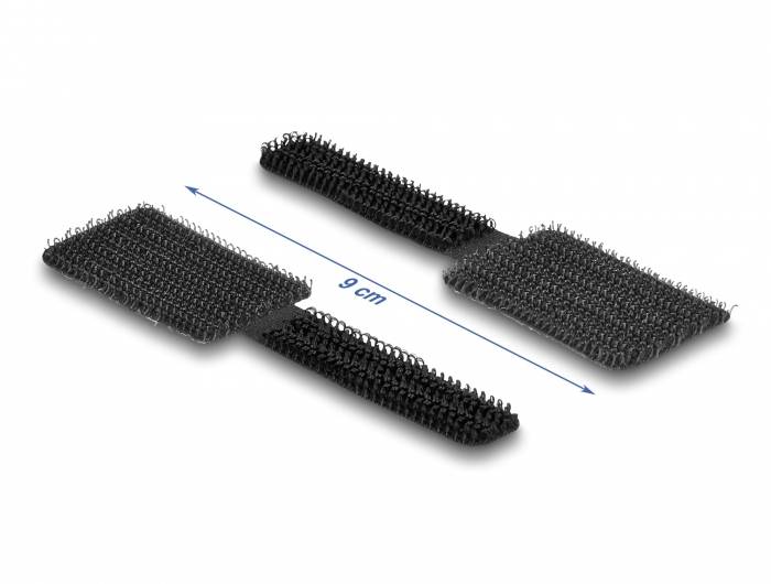 Delock Kabel-Halteclips Polyester Schwarz 10 St. 19582