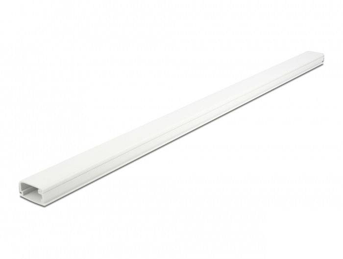 Delock Kabelkanal PVC Weiß (L x B x H) 1m x 26mm x 13mm 1 St. 20721