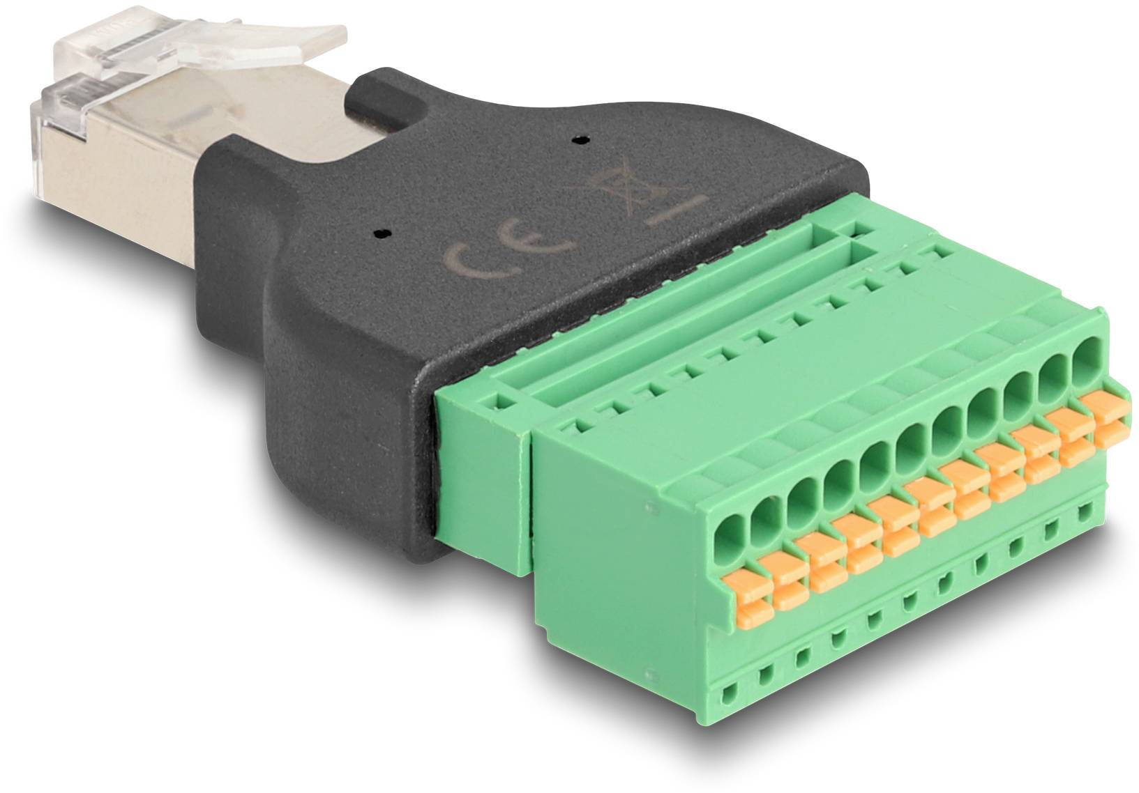 Delock RJ50 Netzwerk Adapter [1x RJ50-Stecker - 1x Buchse] Schwarz, Grün