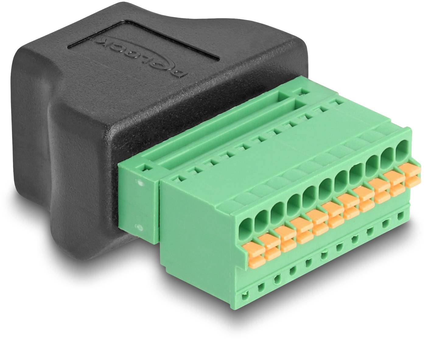 Delock RJ50 Netzwerk Adapter [1x RJ50-Buchse - 1x Buchse] Schwarz, Grün