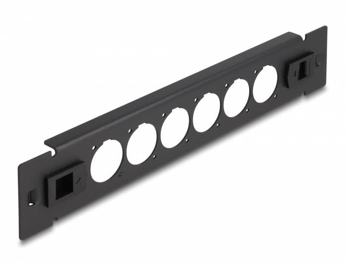 Delock 66899 Patch-Panel 254mm (10") 1 HE Schwarz