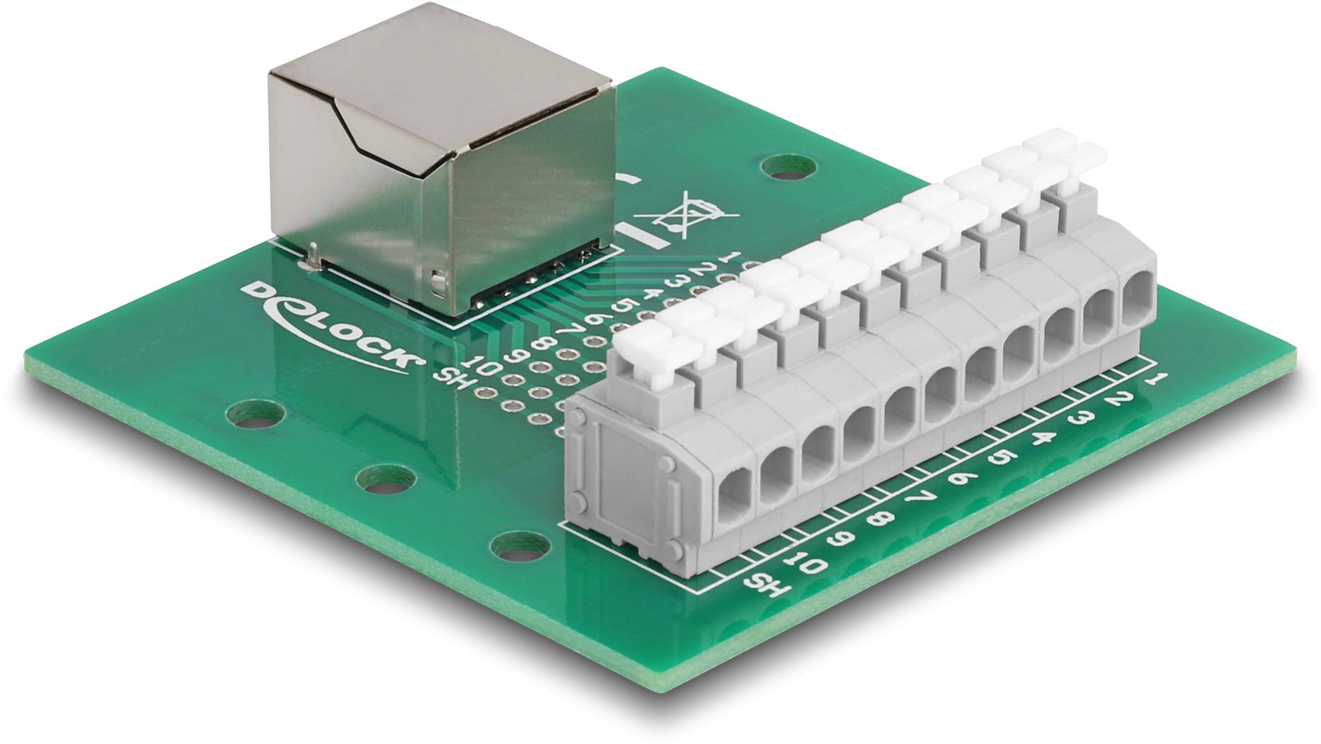Delock RJ50 Netzwerk Adapter [1x RJ50-Buchse - 1x Buchse] Grün, Grau