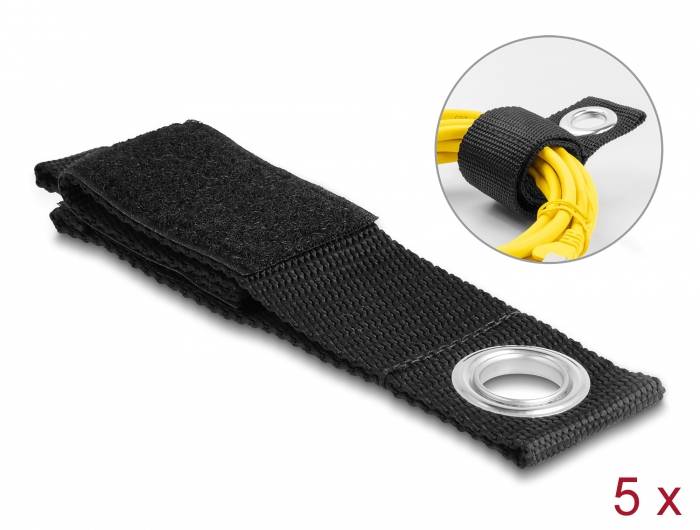 Delock Klett-Gurt (L x B) 260mm x 38mm Schwarz 5St.