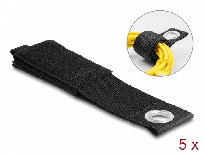 Delock Klett-Gurt (L x B) 435mm x 50mm Schwarz 5St.