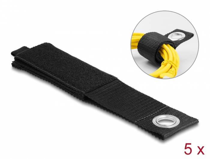 Delock Klett-Gurt (L x B) 508mm x 50mm Schwarz 5St.