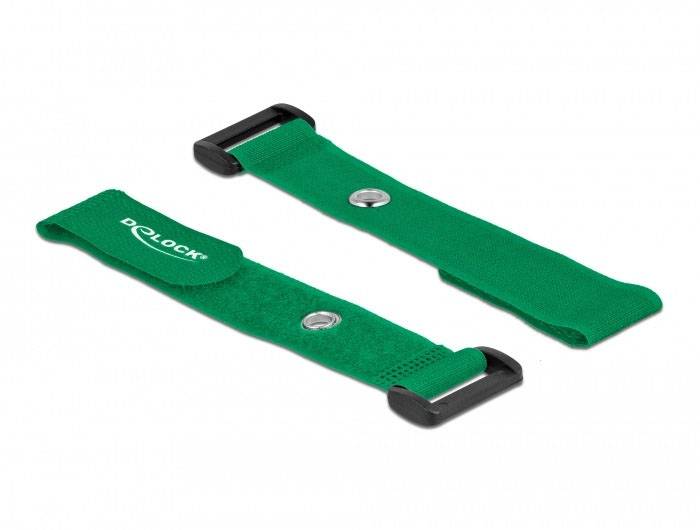 Delock Klettkabelbinder (L x B) 190mm x 25mm Grün 5St.