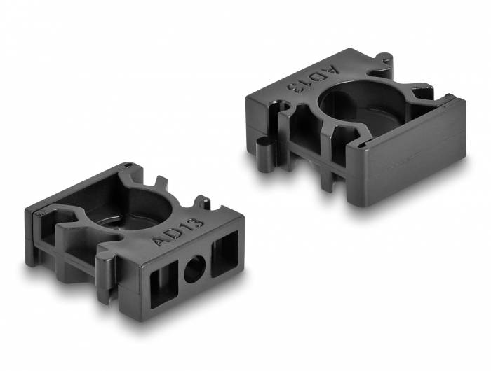 Delock Kabelschlauchhalter Kunststoff Schwarz (B x H) 30mm x 12.5mm 8St.