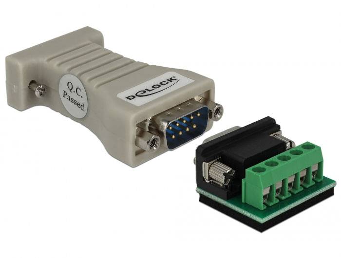 Delock Seriell Adapter [1x RS232-Buchse - 1x RS422-Stecker] Schwarz