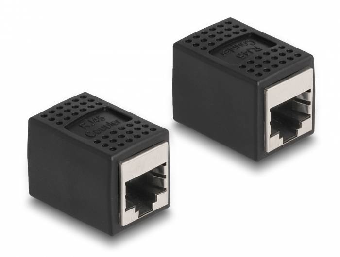 Delock RJ45 Netzwerk Adapter [1x RJ45-Buchse - 1x RJ45-Buchse] Schwarz