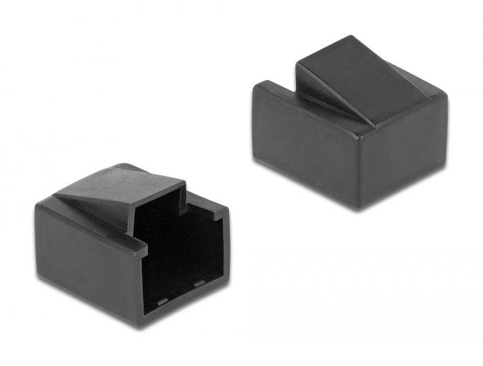 Delock 86470 Staubschutz für RJ45 Stecker 10 Stück 86470 Schwarz 1St.