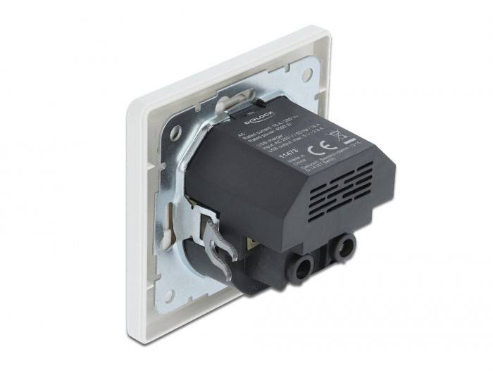 Delock 11473 Einbau-Steckdose Weiß