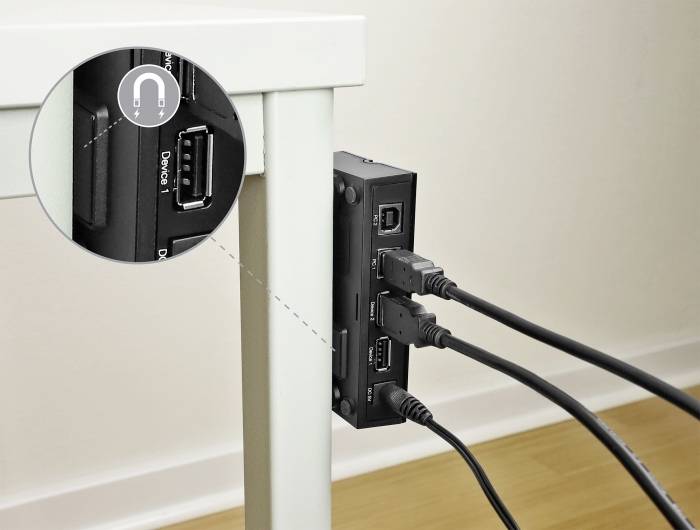 Delock 11491 USB 2.0-Umschalter Schwarz