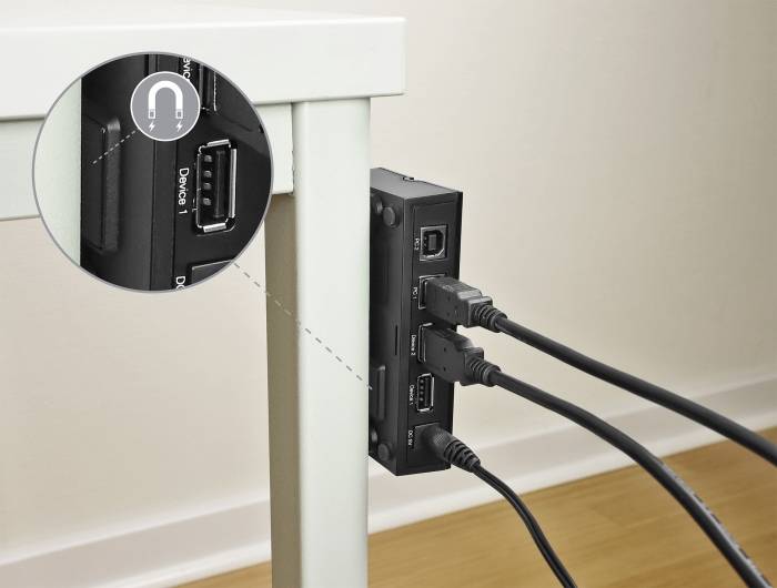 Delock 11493 USB 2.0-Umschalter Schwarz