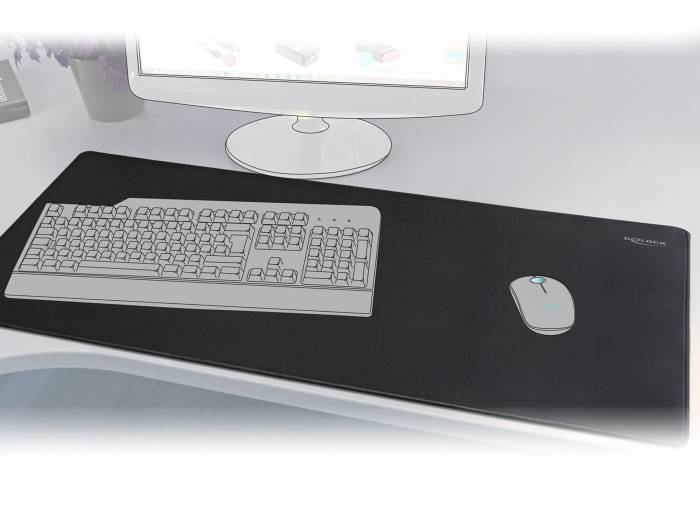 Delock 12027 Gaming-Mauspad Schwarz