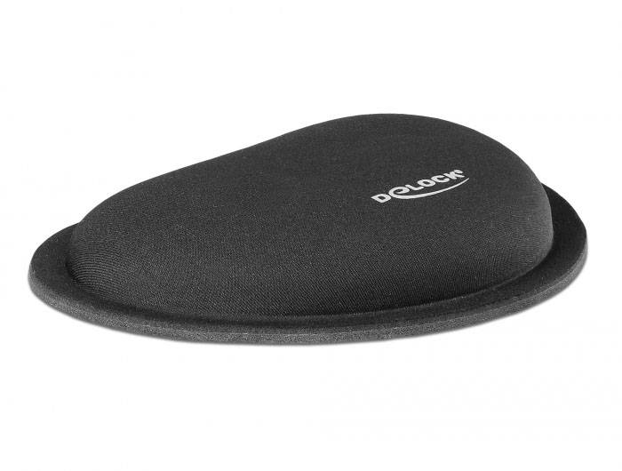 Delock 12602 Mauspad mit Handballenauflage Schwarz