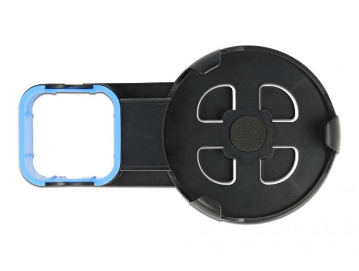 Delock 18310 Halterung für Sprachassistent Schwarz, Blau Passend für (Sprachassistenten):Amazon Echo Dot