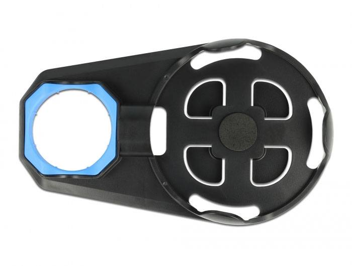 Delock 18312 Halterung für Sprachassistent Schwarz, Blau Passend für (Sprachassistenten):Google Home Mini