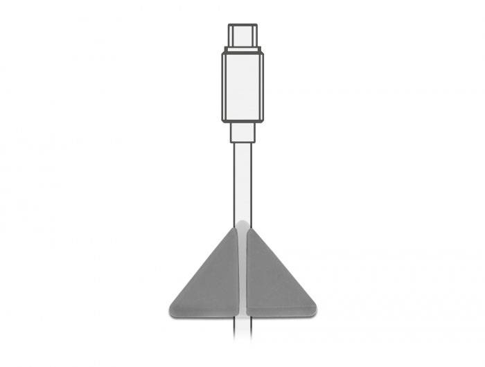 Delock Kabel-Halteclips Thermoplast Grau, Weiß (L x B x H) 22 x 22 x 30mm 1 Set 18328
