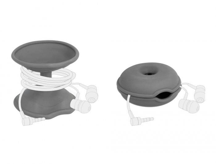 Delock Anwickelclip 18334 Schwarz, Grau, Weiß 1 Set