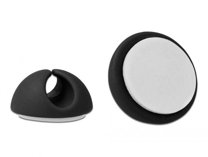 Delock Kabel-Halteclips Thermoplast Schwarz (B x H) 29mm x 15mm 6 St. 18342