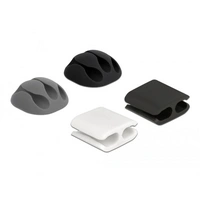 Delock Kabel-Halteclips Kunststoff Schwarz, Grau 4 St. 18394 Delock Kabel-Halteclips Kunststoff Schwarz, Grau 4 St. 18394