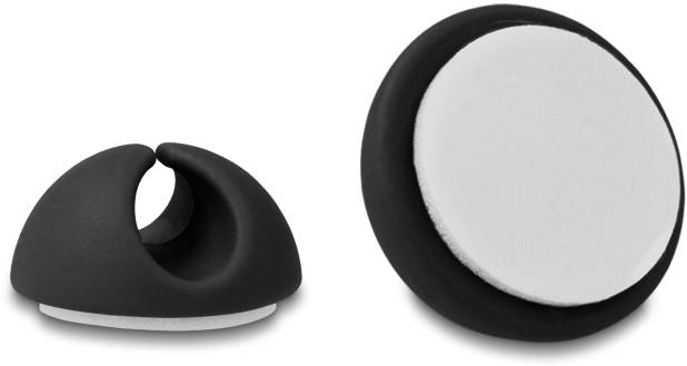 Delock Kabel-Halteclips Thermoplast Schwarz, Grau (B x H) 29mm x 15mm 1 Set 18452