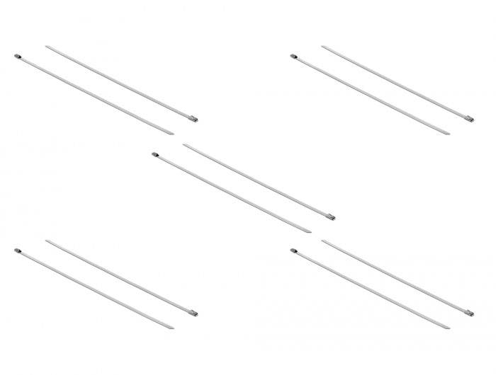 Delock 18770 Edelstahl-Kabelbinder Edelstahl 10St.