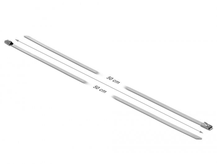 Delock 18770 Edelstahl-Kabelbinder Edelstahl 10St.