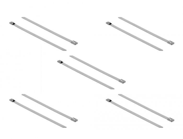 Delock 18773 Edelstahl-Kabelbinder Edelstahl 10St.
