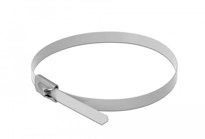 Delock 18819 Edelstahl-Kabelbinder Weiß 10St.