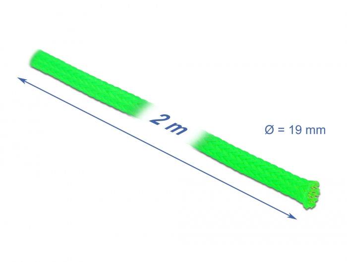 Delock 20744 20744 Geflechtschlauch Grün Polyester 2m 1St.