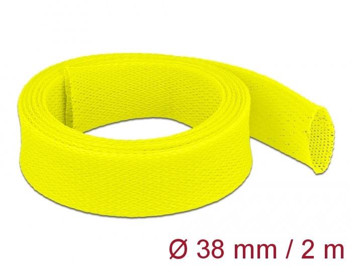 Delock 20755 20755 Geflechtschlauch Gelb Polyester 2m 1St.