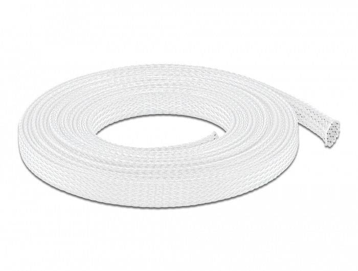 Delock 20804 20804 Geflechtschlauch Weiß Polyester 10m 1St.
