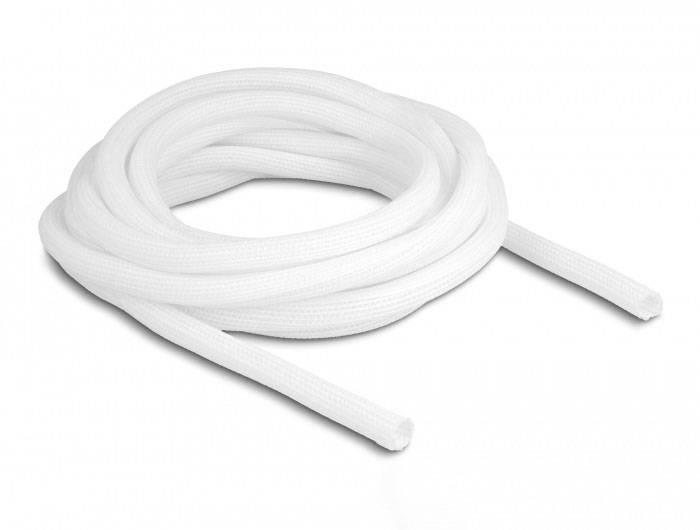 Delock 20807 20807 Geflechtschlauch Weiß Polyester 5m 10mm (max) 1St.
