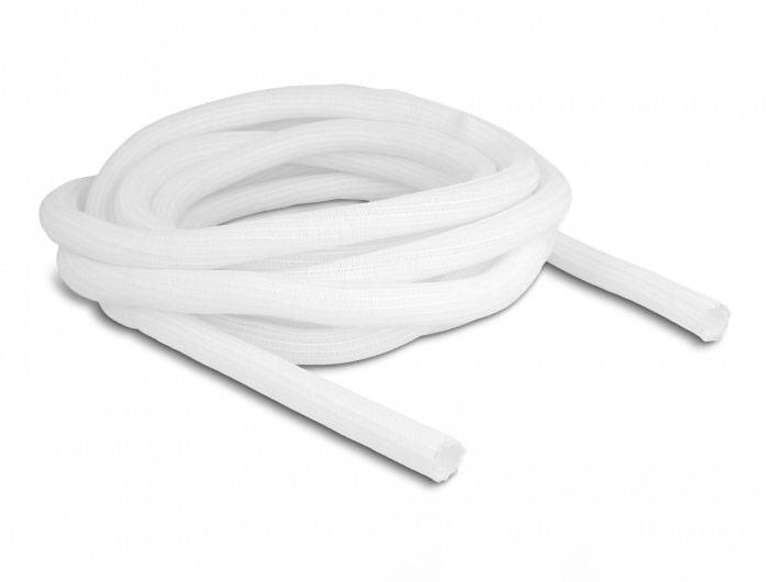 Delock 20809 20809 Geflechtschlauch Weiß Polyester 5m 17mm (max) 1St.