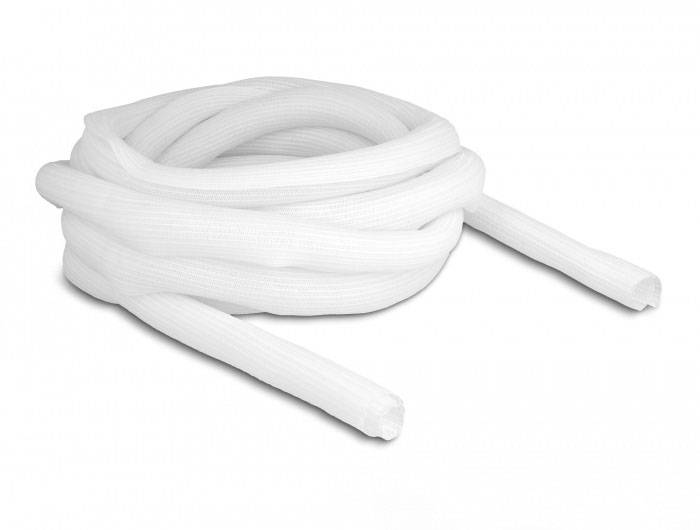 Delock 20811 20811 Geflechtschlauch Weiß Polyester 5m 26mm (max) 1St.