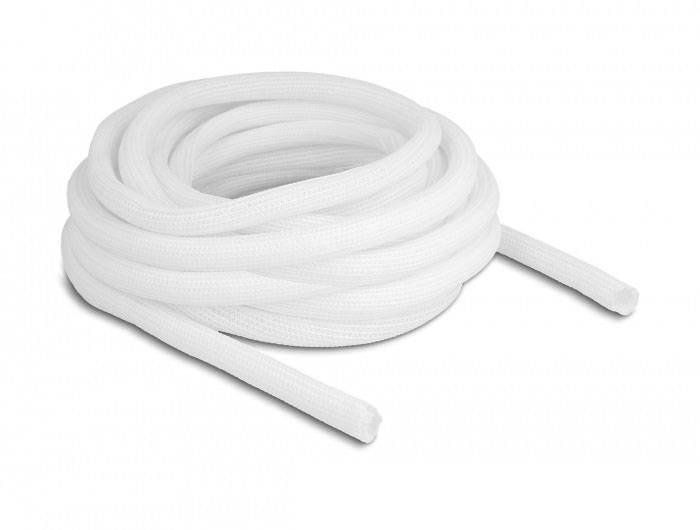 Delock 20813 20813 Geflechtschlauch Weiß Polyester 10m 14mm (max) 1St.
