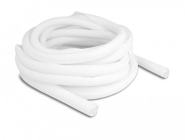 Delock 20815 20815 Geflechtschlauch Weiß Polyester 10m 20mm (max) 1St.