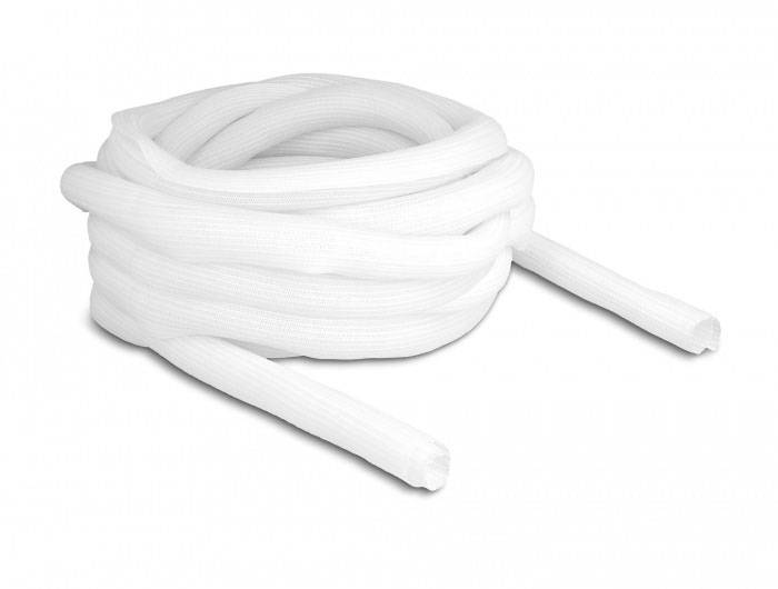 Delock 20816 20816 Geflechtschlauch Weiß Polyester 10m 26mm (max) 1St.