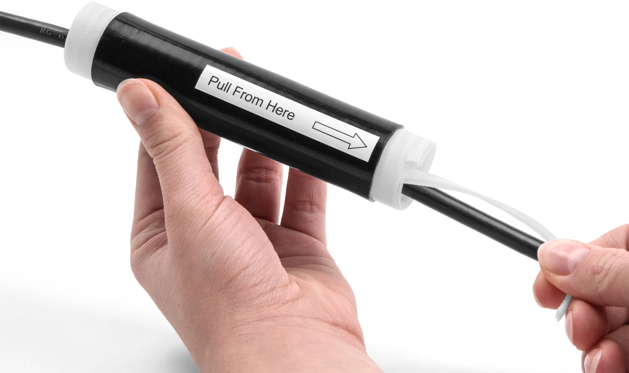 Delock 20858 Kaltschrumpfschlauch Schwarz 25mm 6.5mm 1St.