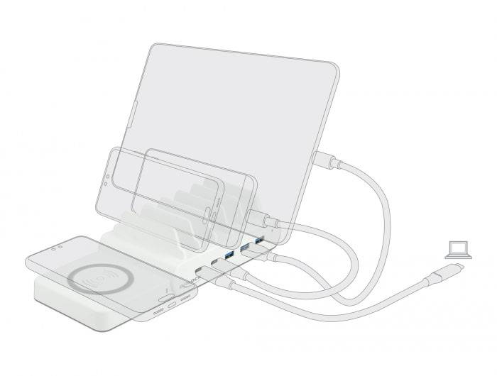 Delock Induktions-Ladeadapter 15W 41451 41451 Weiß